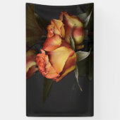 Oranje, rode en gele rozen spandoek (Verticaal)