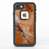 Oranje rode en witte Italiaanse marmer (Achterkant)