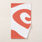 Oranje rode en witte werveling golf bad handdoek (Handdoek)