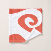 Oranje rode en witte werveling golf bad handdoek (Wasdoekje)