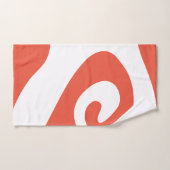 Oranje rode en witte werveling golf bad handdoek (Handdoek)
