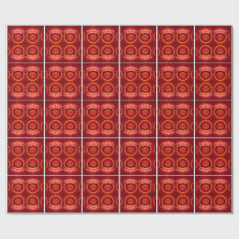 Oranje & Rode Energie Bollen Patroon Cadeaupapier