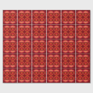 Oranje & Rode Energie Bollen Patroon Cadeaupapier