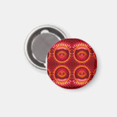 Oranje & Rode Energie Bollen Patroon Magneet (Voorkant / Achterkant)