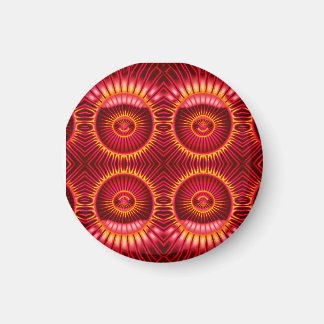Oranje & Rode Energie Bollen Patroon Magneet