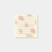 Oranje rode Floral Post Post-it® Notes (Voorkant)