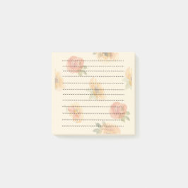 Oranje rode Floral Post Post-it® Notes