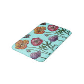 Oranje rode gele papaver bloemen Bath Mat (Gekanteld)
