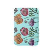 Oranje rode gele papaver bloemen Bath Mat (Voorkant Verticaal)