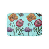 Oranje rode gele papaver bloemen Bath Mat (Voorkant)