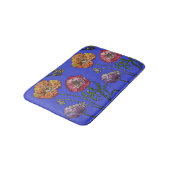Oranje rode gele papaver bloemen Bath Mat (Gekanteld)