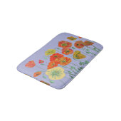 Oranje rode gele papaver bloemen Bath Mat (Gekanteld)