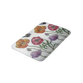 Oranje rode gele papaver bloemen Bath Mat (Gekanteld)