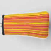 Oranje rode gele strepen golfheadcover (Voorkant)