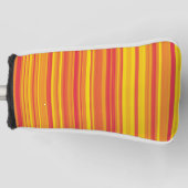 Oranje rode gele strepen golfheadcover (Voorkant)