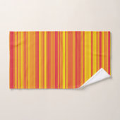 Oranje rode gele strepen handdoek (Handdoek)