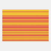 Oranje rode gele strepen inpakpapier vel (Voorkant 2)