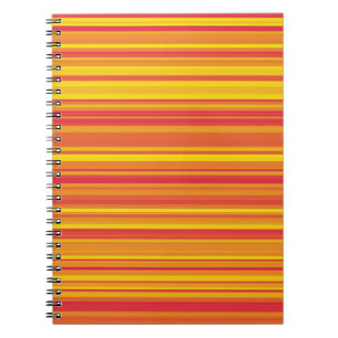 Oranje rode gele strepen notitieboek