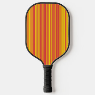 Oranje rode gele strepen pickleball paddle