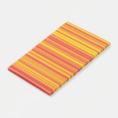 Oranje rode gele strepen post-it® notes (Schuin)