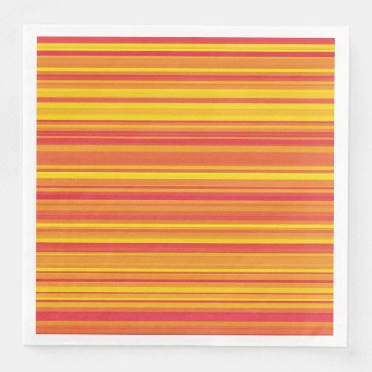 Oranje rode gele strepen servet (Voorkant)