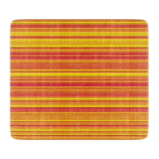 Oranje rode gele strepen snijplank (Voorkant)