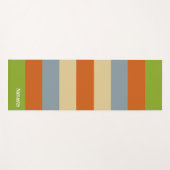 Oranje rode groene gestreepte gepersonaliseerde yo yogamat (Voorkant (horizontaal))
