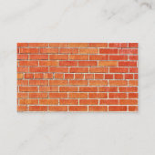 Oranje rode kleine bakstenen muurprint visitekaartje (Voorkant)