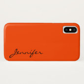 Oranje-rode kleur achtergrond Case-Mate iPhone case (Achterkant (horizontaal))