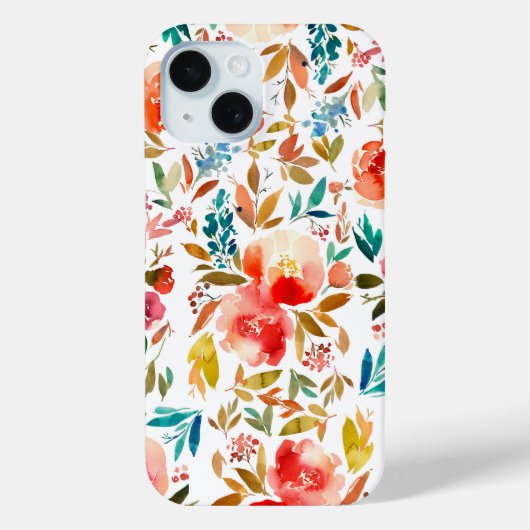 Oranje rode kleurrijke roos bloemenzomer Case-Mate iPhone case (Achterkant)