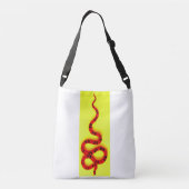 oranje/rode koraalslang crossbody tas (Achterkant)