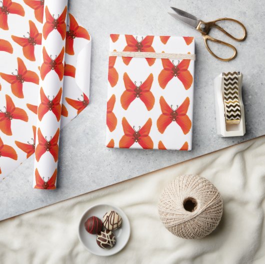 Oranje rode maffiakoorten met Jouw naam Cadeaupapier (Crafts)