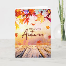 Oranje Rode Natuurlijke Herfstseizoen Kaart