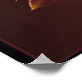 Oranje-rode orchidee poster (Hoek)