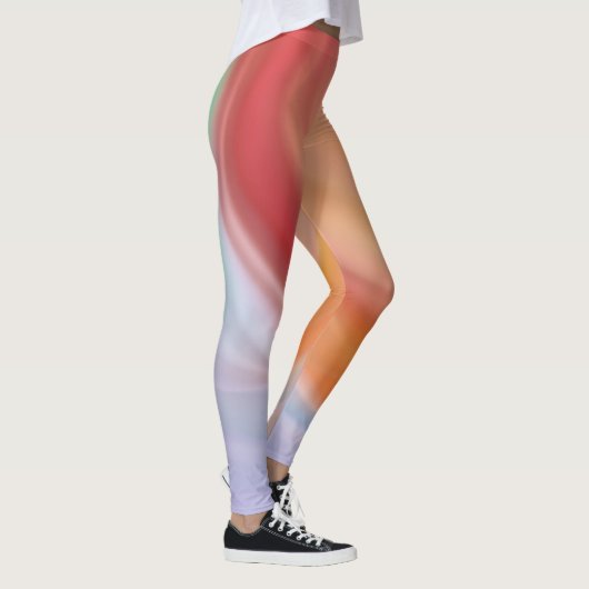 Oranje rode paarse groene leggings voor vloeiende (Rechts)