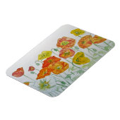 Oranje rode papaver Waterverf Birthday Magnet Magneet (Linkerzijde)