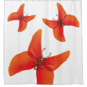 Oranje rode papavervlinder met drie namen douchegordijn (Voorkant)