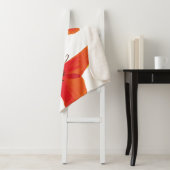 Oranje rode papavervlinder met drie namen sherpa deken (In situ)