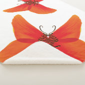 Oranje rode papavervlinder met drie namen sherpa deken (3/4)