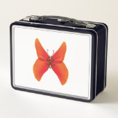 Oranje rode papavervlinder met Jouw naam (Achterkant)