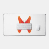 Oranje rode papavervlinder met Jouw naam Bureaumat (Keyboard & Muis)