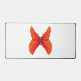 Oranje rode papavervlinder met Jouw naam Bureaumat
