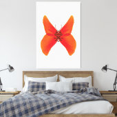 Oranje rode papavervlinder met Jouw naam Canvas Afdruk (Insitu (Slaapkamer))