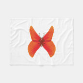 Oranje rode papavervlinder met Jouw naam Fleece Deken (Voorkant (Horizontaal))