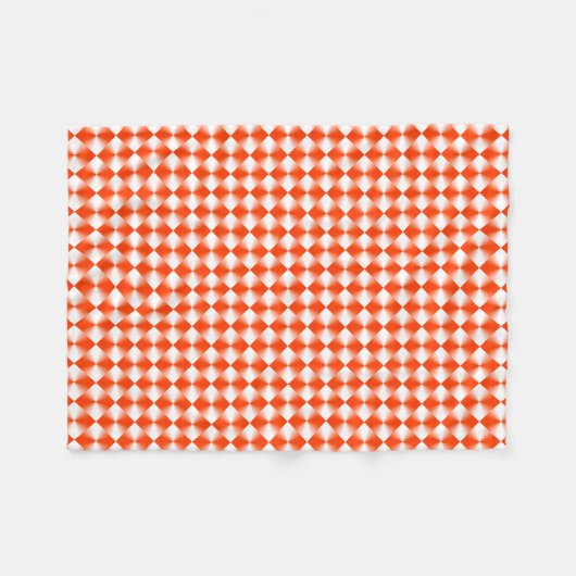 Oranje rode patroonpatroon fleece deken (Voorkant (Horizontaal))