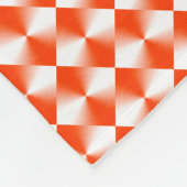 Oranje rode patroonpatroon fleece deken (Hoek)