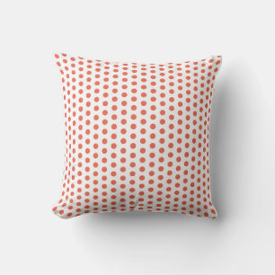 Oranje Rode Polka Dots Wit Custom Kleuren Girly Buitenkussen