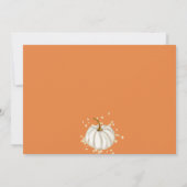 Oranje rode pompoen herfst baby shower kaart (Achterkant)