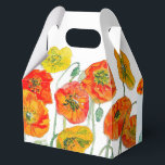 Oranje Rode Poppy Flower Pattern Waterverf bruilof Bedankdoosjes<br><div class="desc">Rode Poppy Waterverf Bloempatroon Papier Party Bord. Ontworpen uit mijn originele aquarellen.</div>