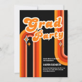 Oranje & Rode Regenboog Typografie Zomer Zon Grad Kaart (Voorkant)